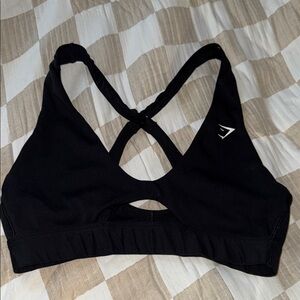 Black Gymshark Keyhole Sports Bra